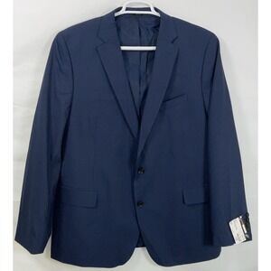 NWT Men's J. Ferrar Stretch Classic Dark Blue Sport‎ Coat Suit Jacket - 48 Long